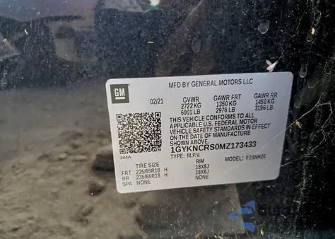 2021 Cadillac Xt5 Premium Luxury z USA, uszkodzony, nr VIN 1GYKNCRS0MZ173433